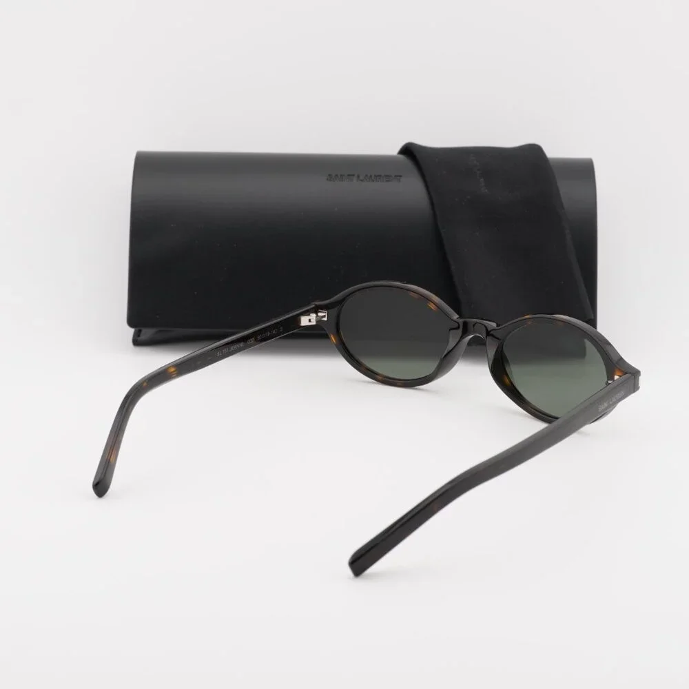 Saint Laurent SL751JEANNE 002 Oval Sunglasses - Havana\Grey - Picture 4 of 10